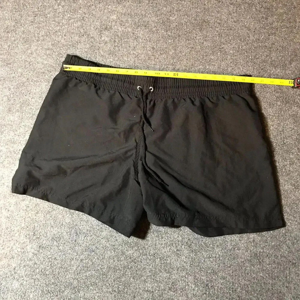 AVA VIV BLACK ELASTIC WAIST PLUS SIZE WOMENS BLACK SHORTS 16W 18W - Picture 2 of 3